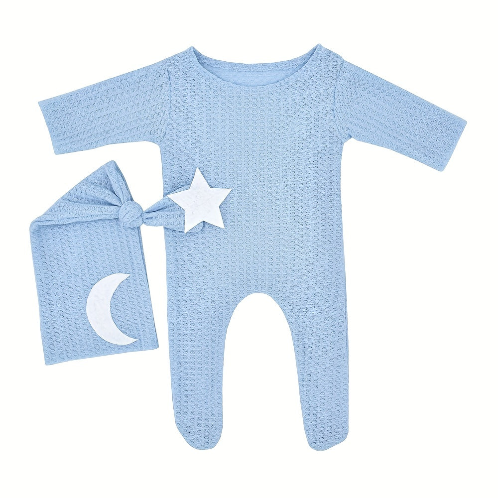 Baby Stars And Moon Knitted Jumpsuit