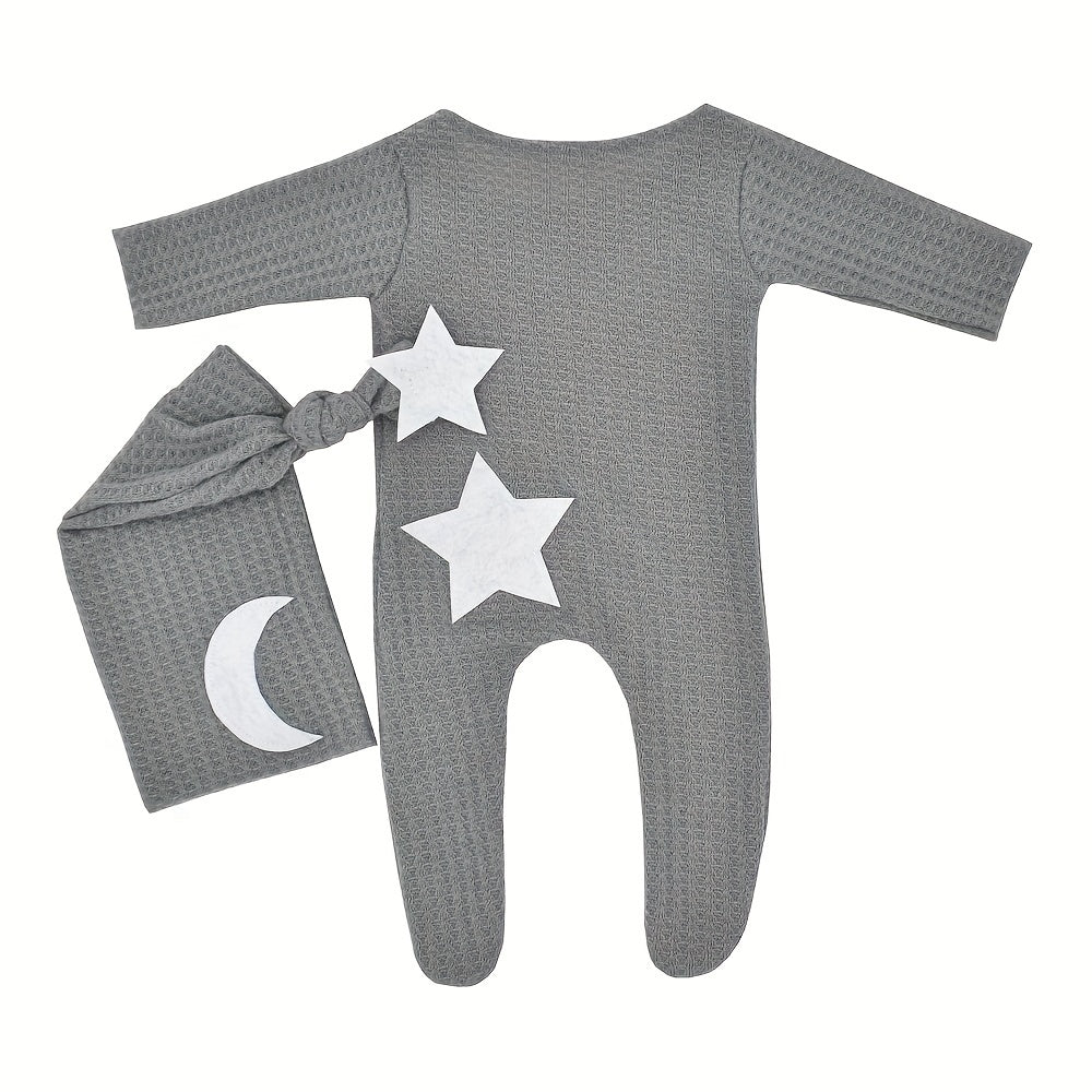 Baby Stars And Moon Knitted Jumpsuit