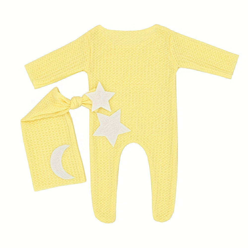 Baby Stars And Moon Knitted Jumpsuit