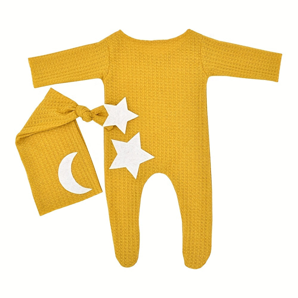 Baby Stars And Moon Knitted Jumpsuit