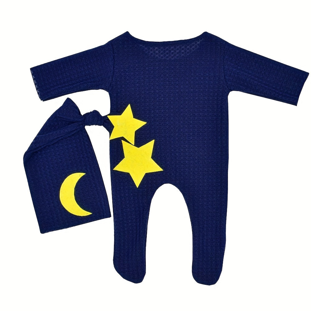 Baby Stars And Moon Knitted Jumpsuit